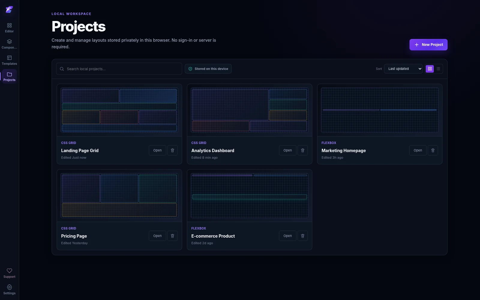 FlexForge — Local projects