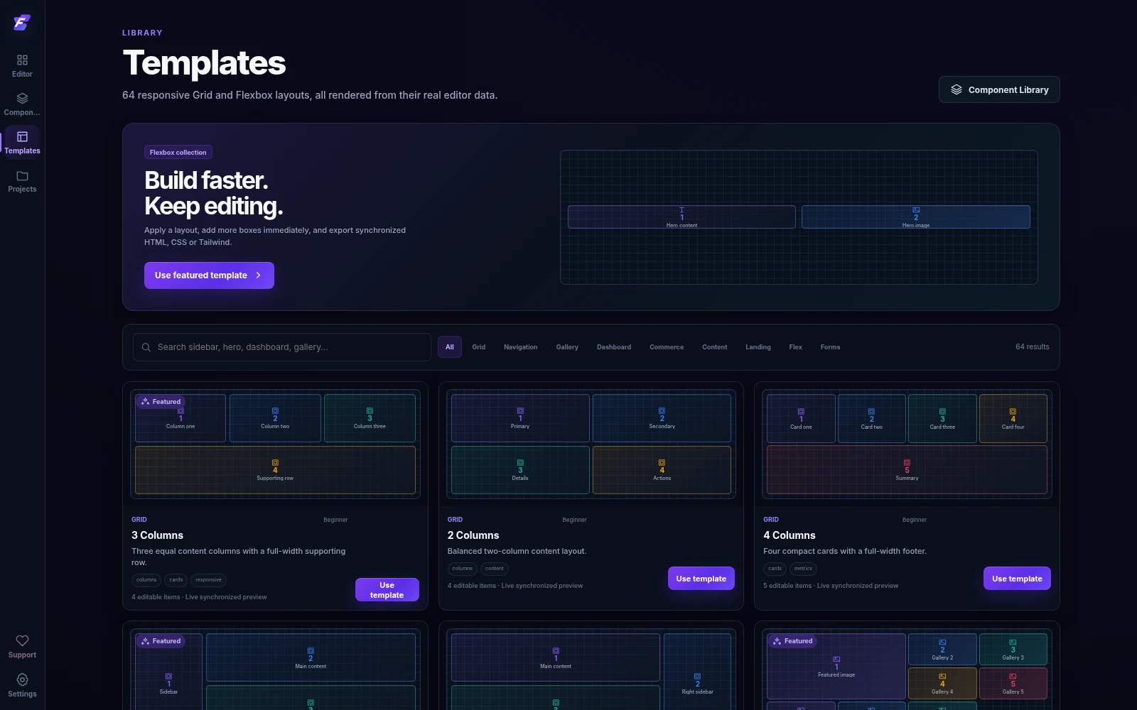 FlexForge — Template library